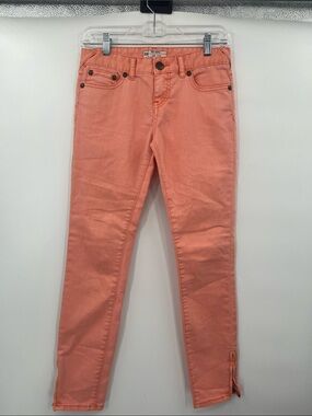 Size W25   Free People  Coral-Peach Skinny Jeans
